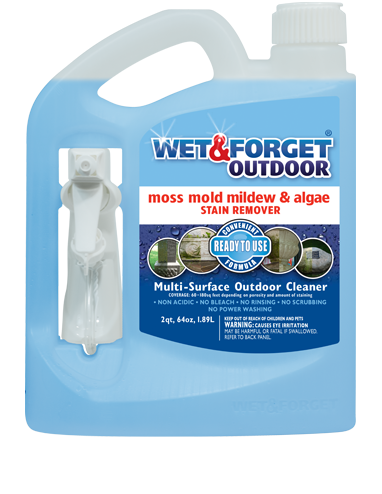 WET AND FORGET Nettoyant extérieur Wet & Forget pour moisissures et  champignons, format de 1,9 L avec vaporisateur 704064