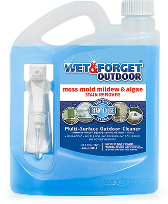  Wet & Forget Removedor de manchas de musgo, moho y algas,  concentrado limpiador para exteriores multisuperficie, original, 64 onzas  líquidas : Salud y Hogar